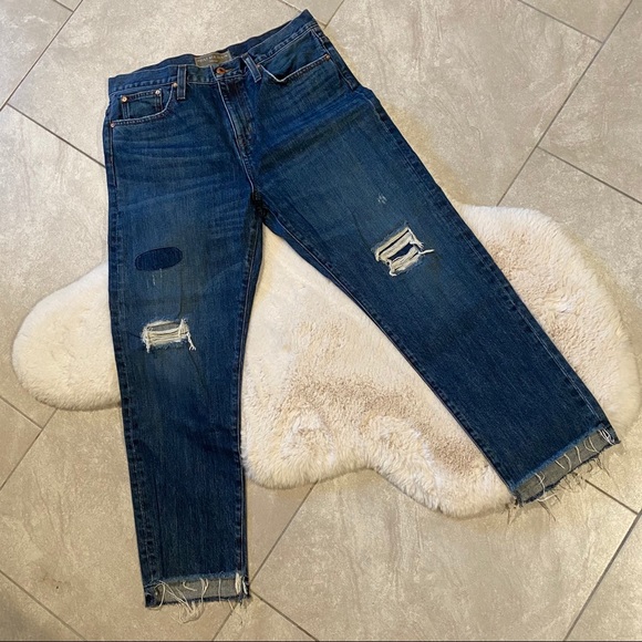 J Crew Point Sur Denim Shoreditch Distressed Jeans